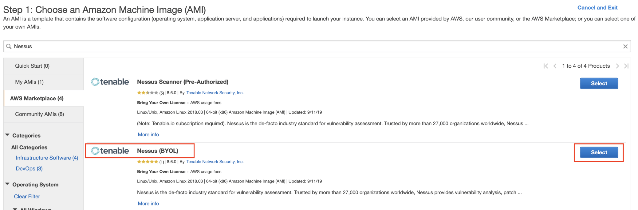 Tenable Nessus BYOL Scanner (AWS Integration Guide)