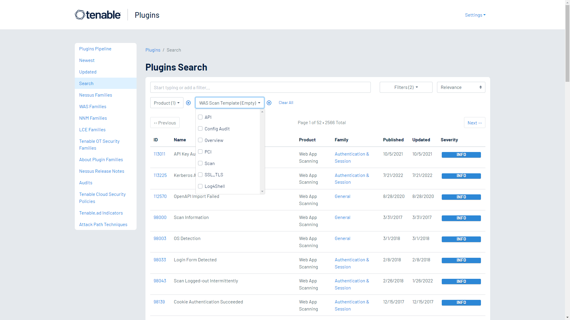 View Your Scan Plugins (Tenable Vulnerability Management)