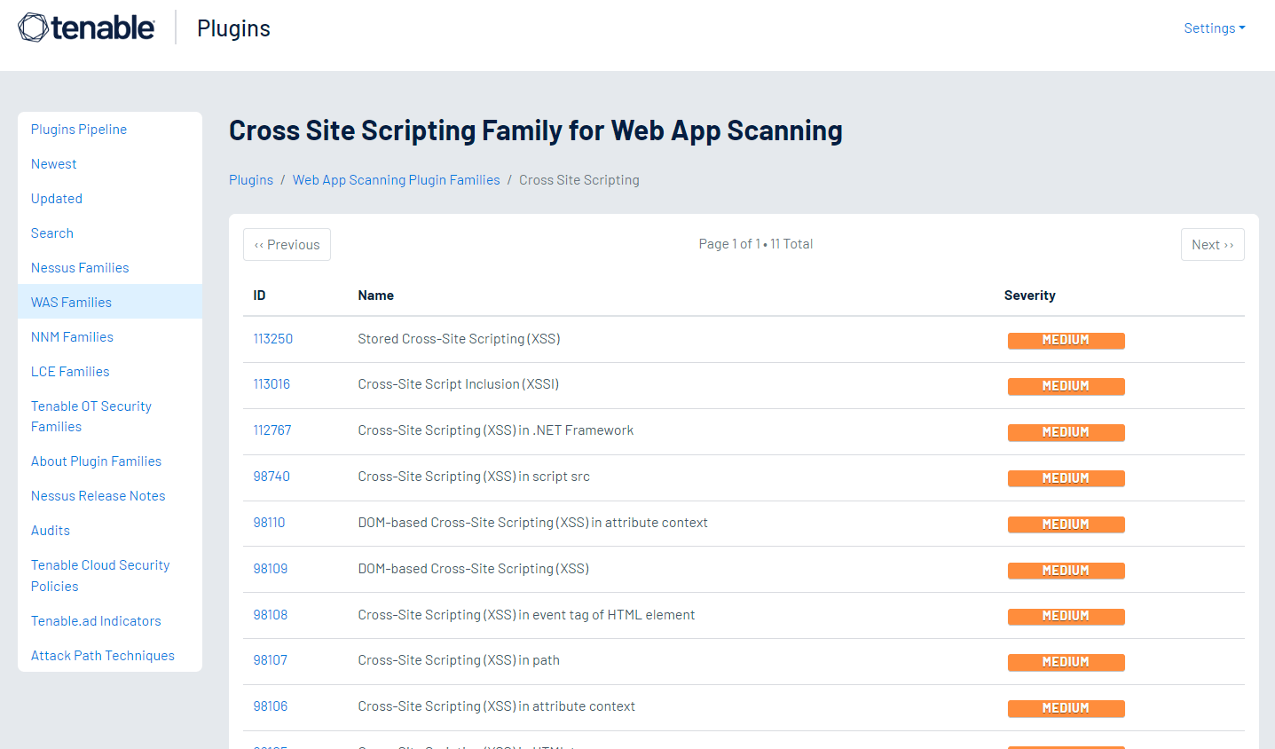View Your Scan Plugins (Tenable Vulnerability Management)