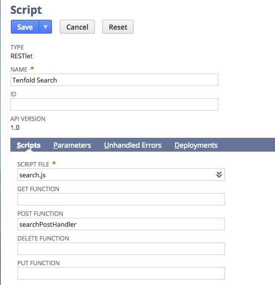 Set up the NetSuite 2019.1 RESTlet