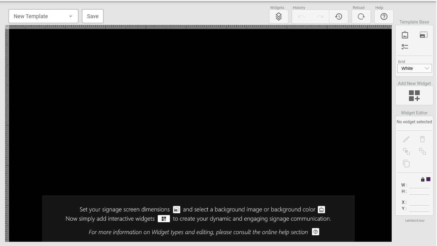 Signage Template Editor TheCloudPortal