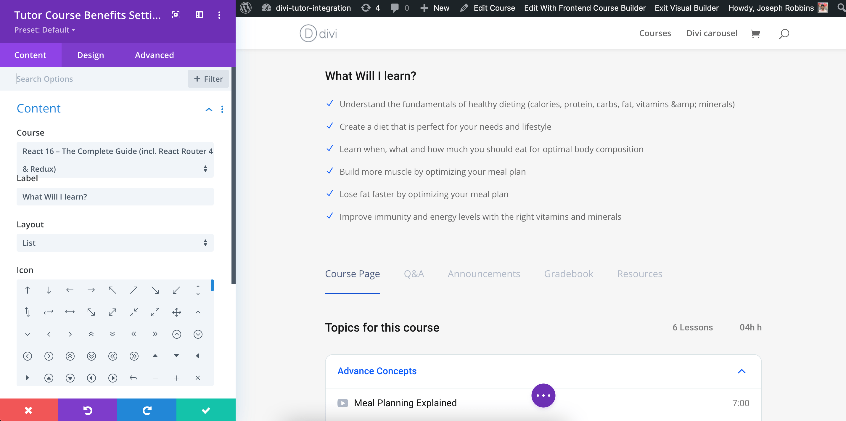 Documention Course Benefits