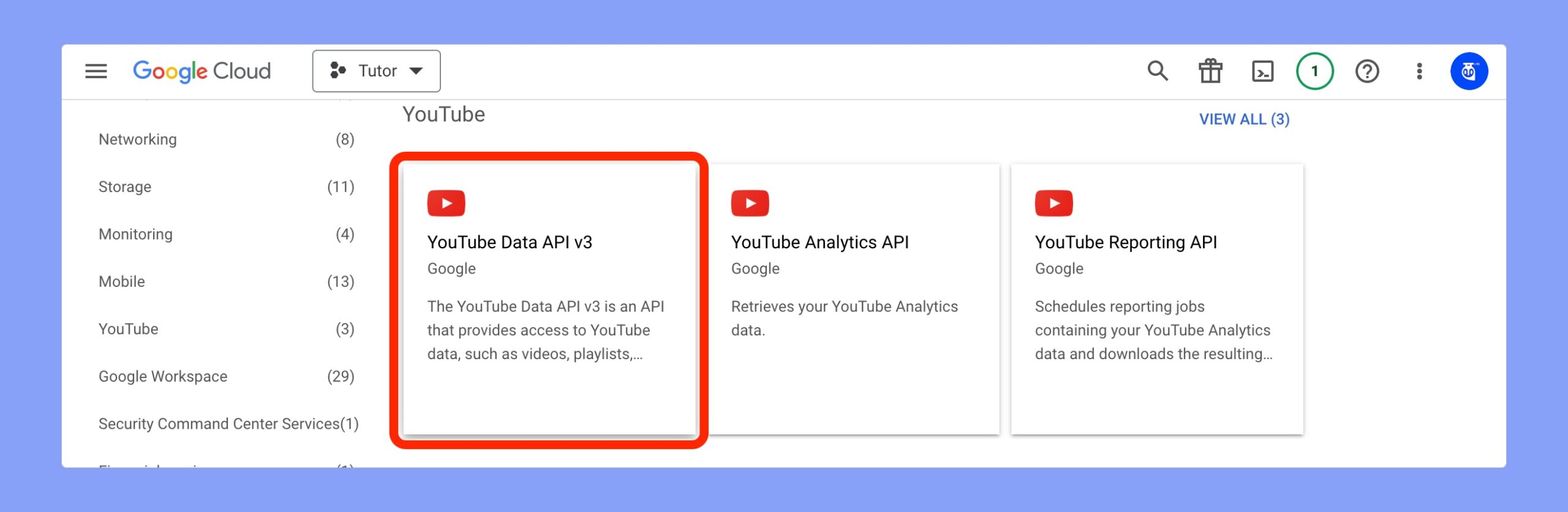 Documention Get YouTube API Key