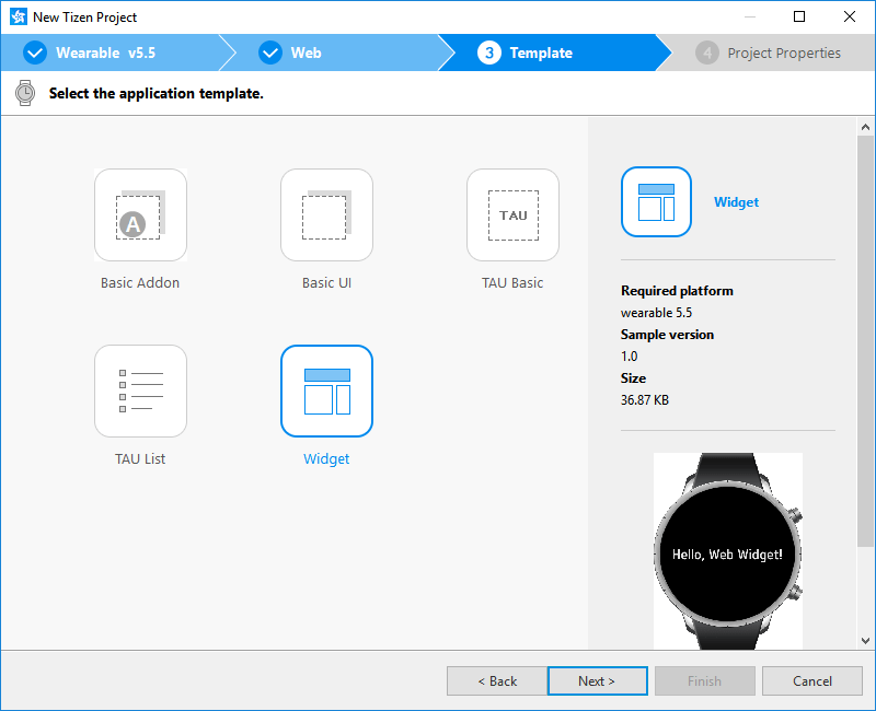 Create Your First Tizen Wearable  Widget Application Samsung Developer