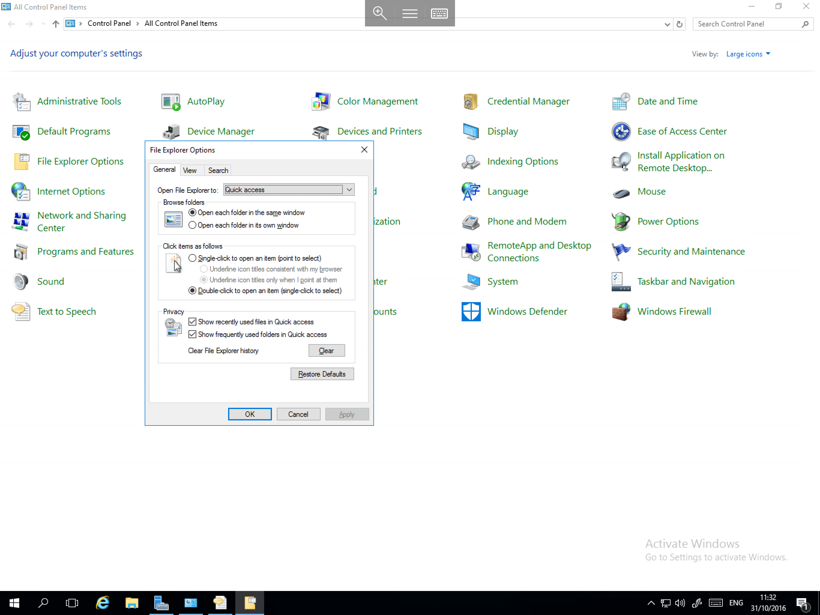 Default File Explorer location in Windows Server 2016 UKFast