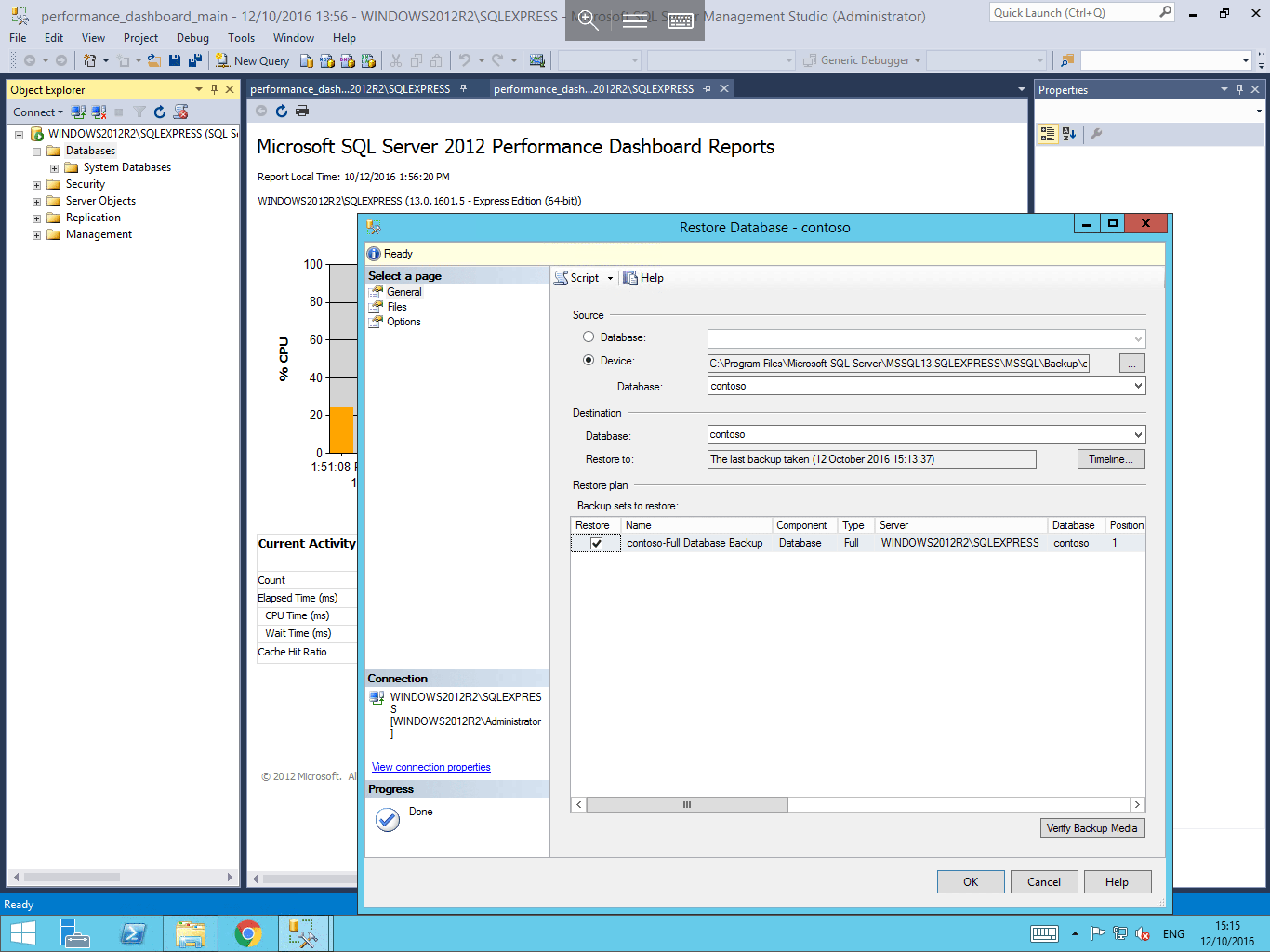 Restoring a Microsoft SQL Server database from backup UKFast