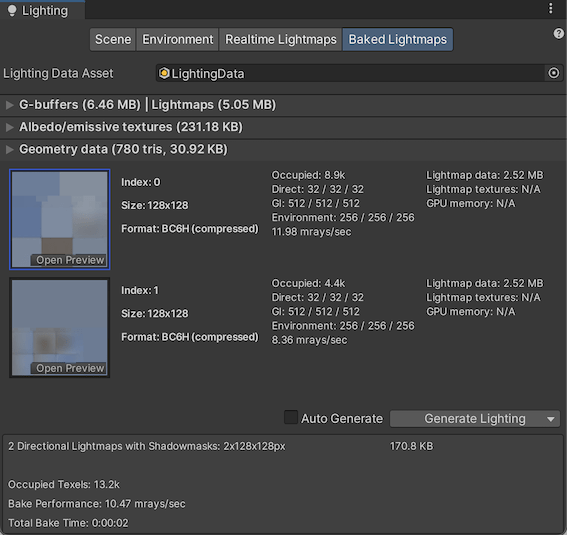 Unity Manual Lightmap Parameters Asset