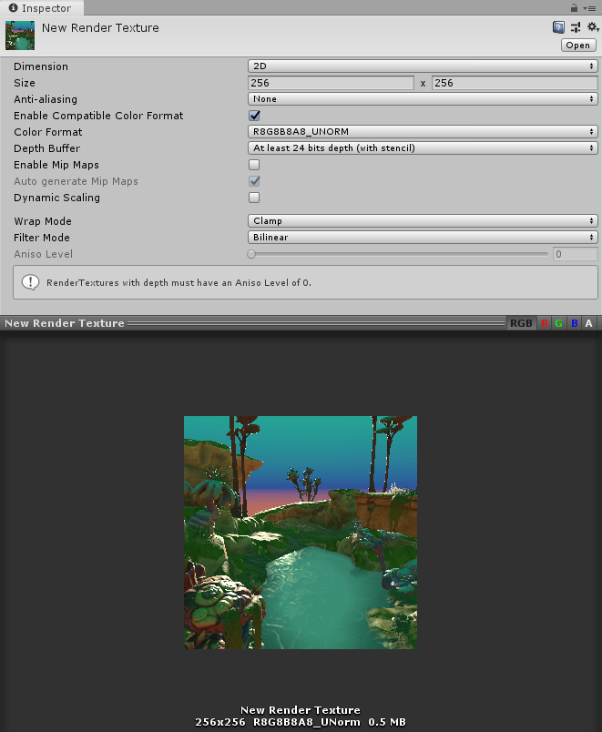 Render Texture Unity Manual