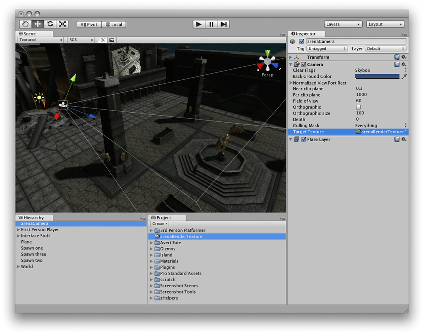 Unity Manual Render Texture