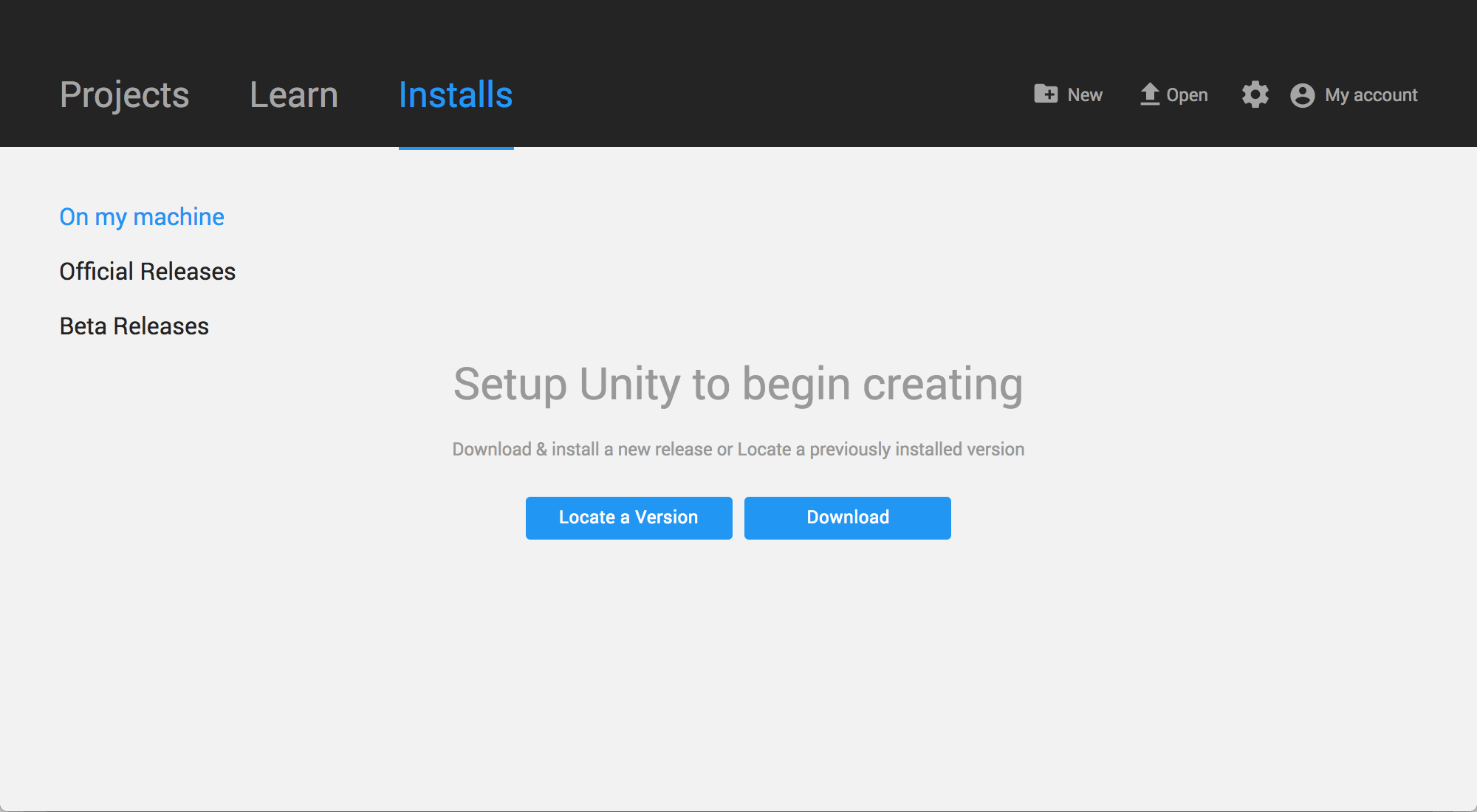 Unity Manual Installing Unity using the Hub
