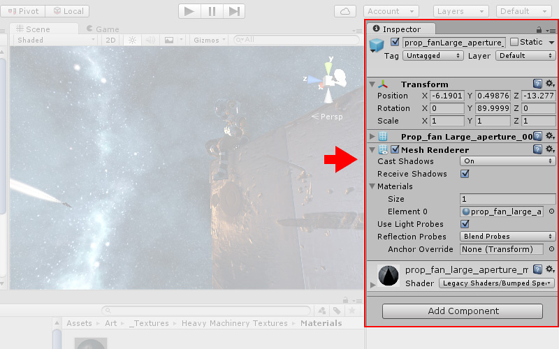 Unity Manual The Inspector window
