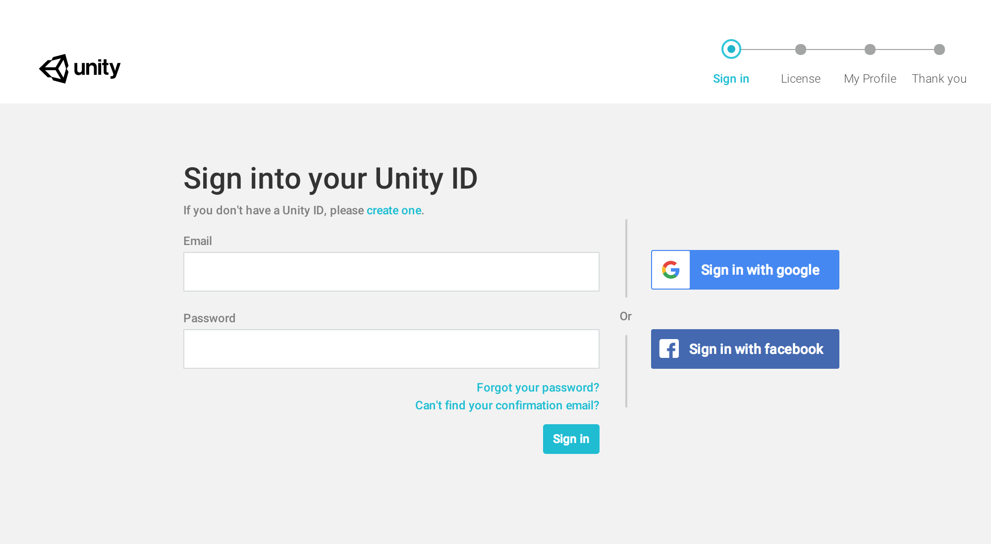 Unity Manual Online activation