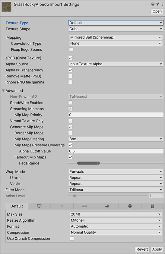 Unity Manual Texture types