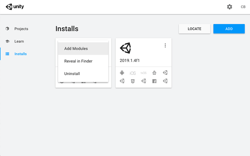 Unity Manual Installing the Unity Hub