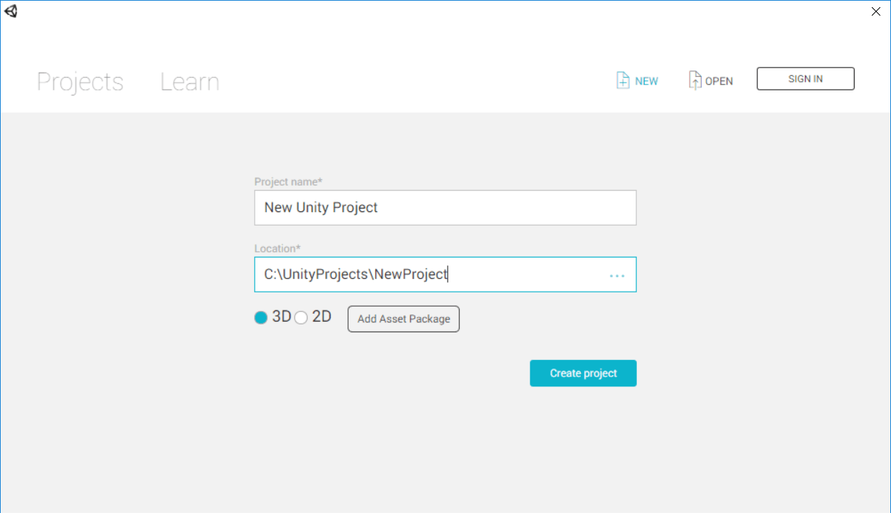 Unity Manual Getting started