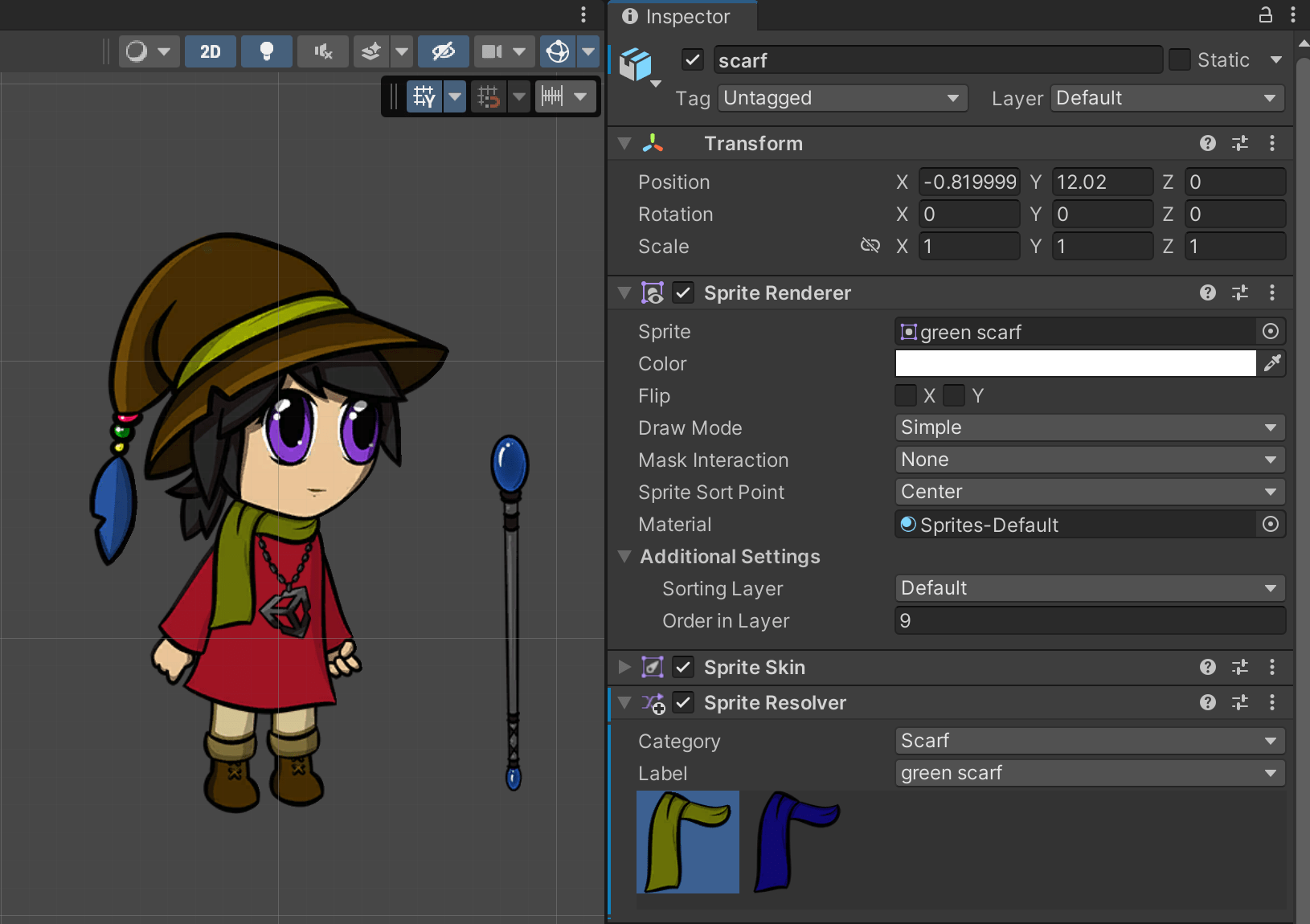 Swapping individual Sprites | 2D Animation | 8.0.5