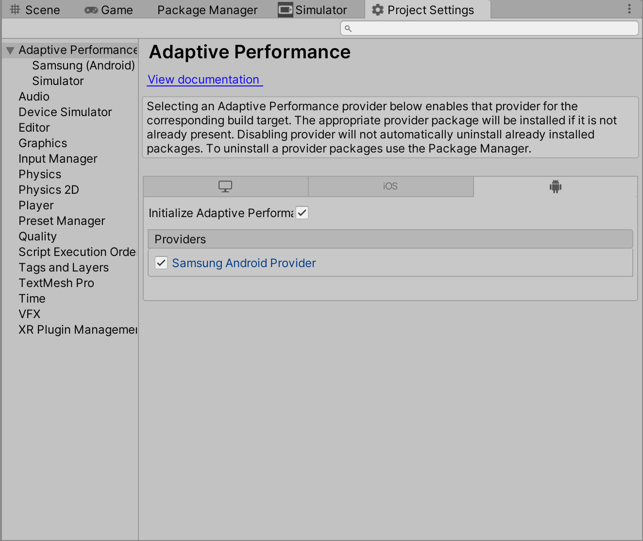 User guide Adaptive Performance Samsung Android 4.0.2
