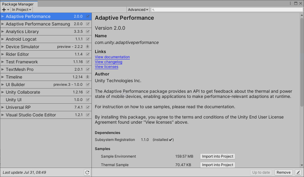 Installing Adaptive Performance Adaptive Performance 3.0.3