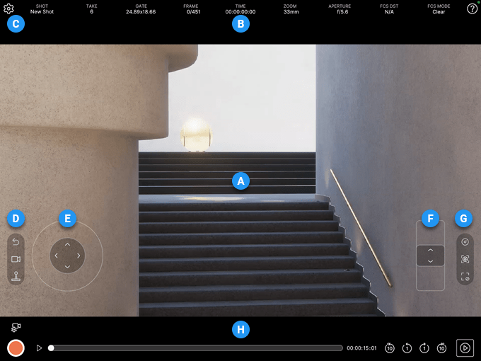 Virtual Camera app interface reference Live Capture 3.0.0