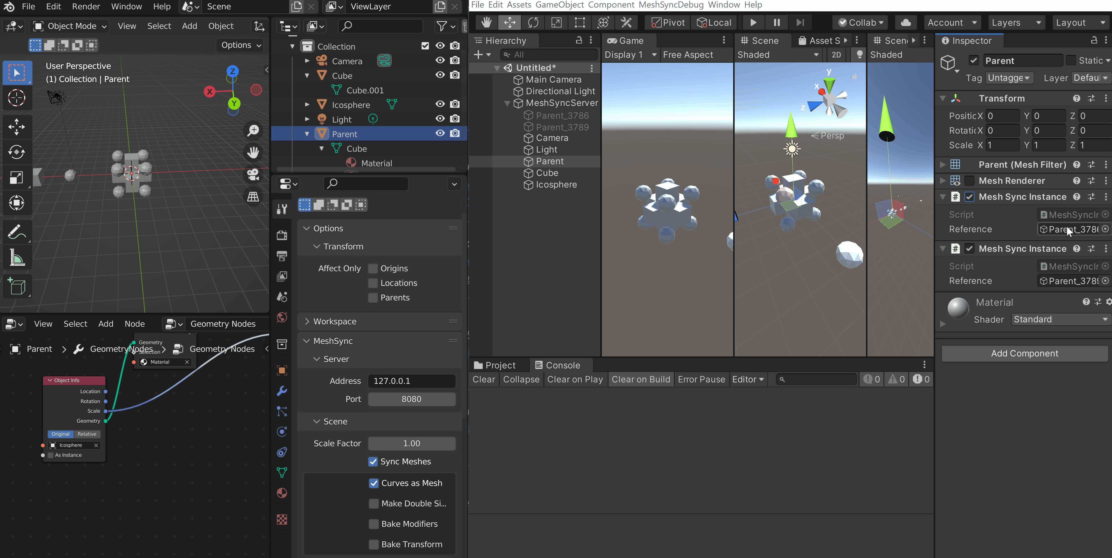 Blender Geometry Nodes MeshSync 0.13.2preview
