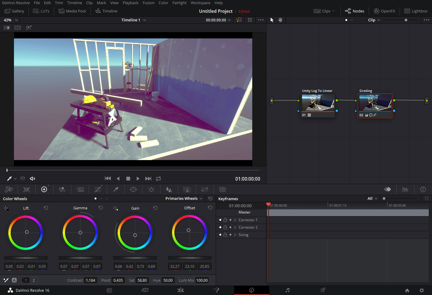 Authoring lookup textures with DaVinci Resolve High Definition RP 10.6.0