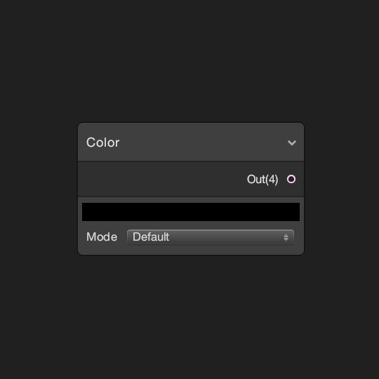 Defines a constant Vector 4 value in the shader using a Color field.
