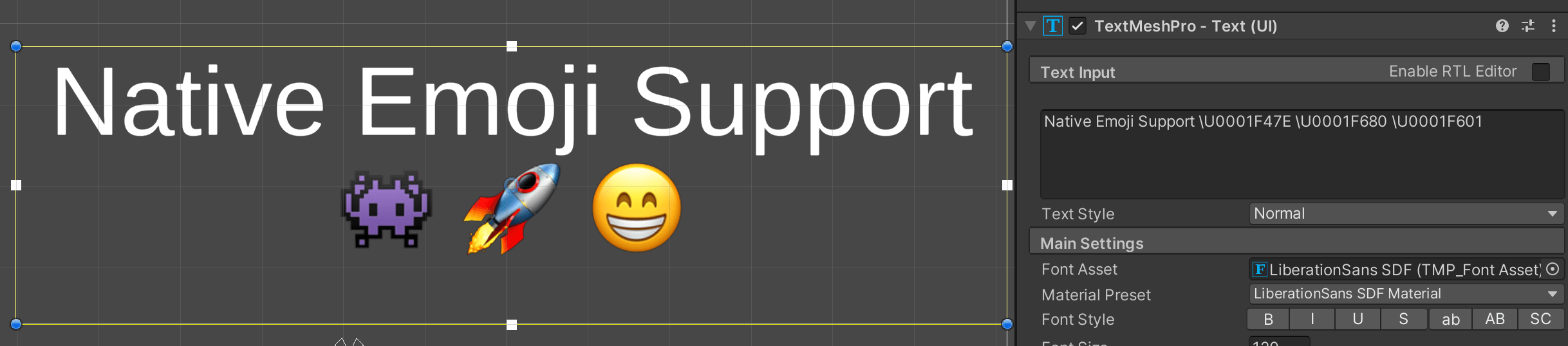 Color emojis TextMeshPro 3.2.0pre.8