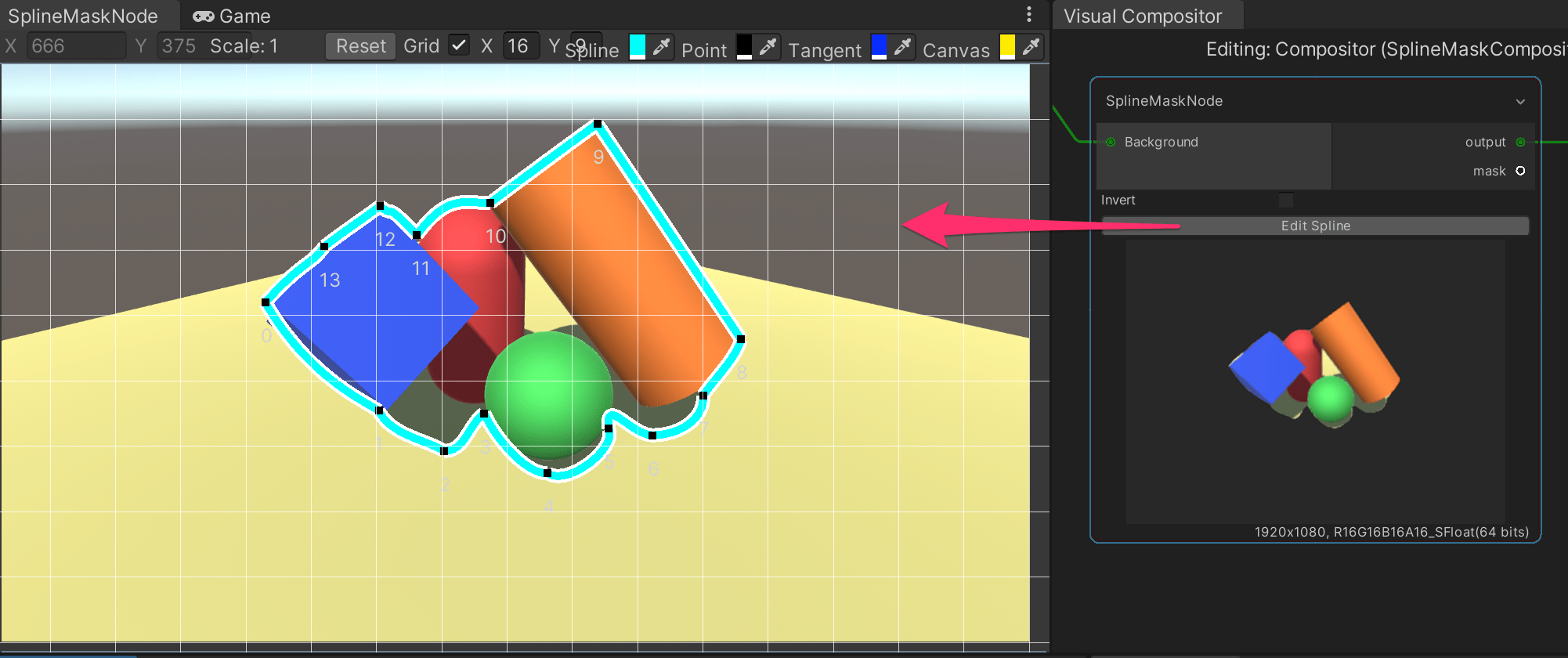 The Spline Mask Editor Window Visual Compositor 0.26.1preview