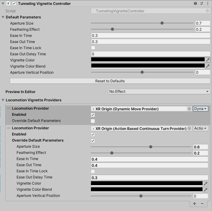 Tunneling Controller XR Interaction Toolkit 2.1.1