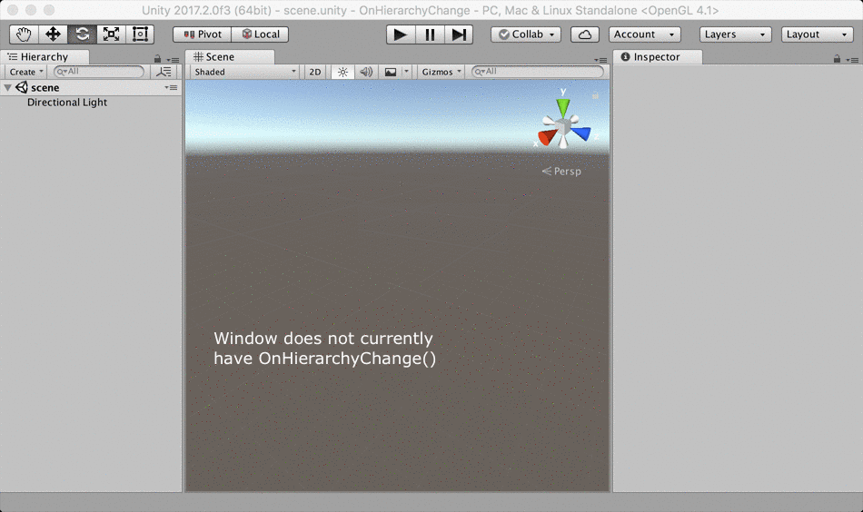 Unity Scripting Api Editorwindow Onhierarchychange
