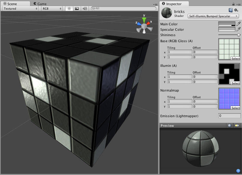 Unity Manual SelfIlluminated Normal mapped Specular