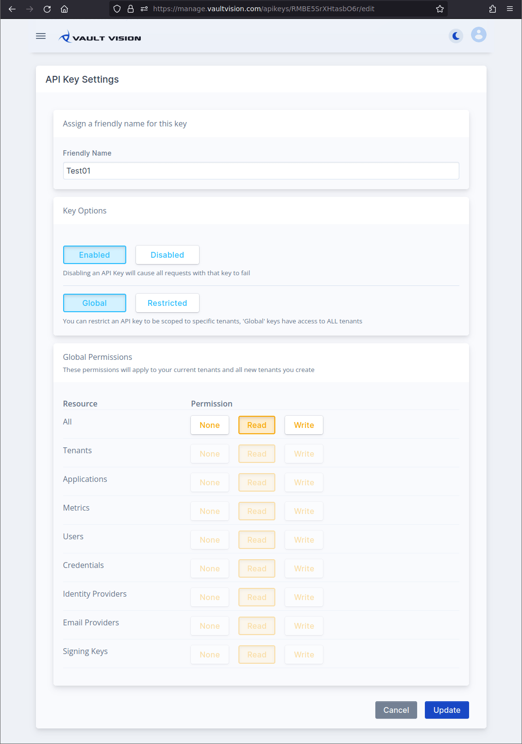 API Keys Vault Vision — Vault Vision Documentation 1.1 documentation