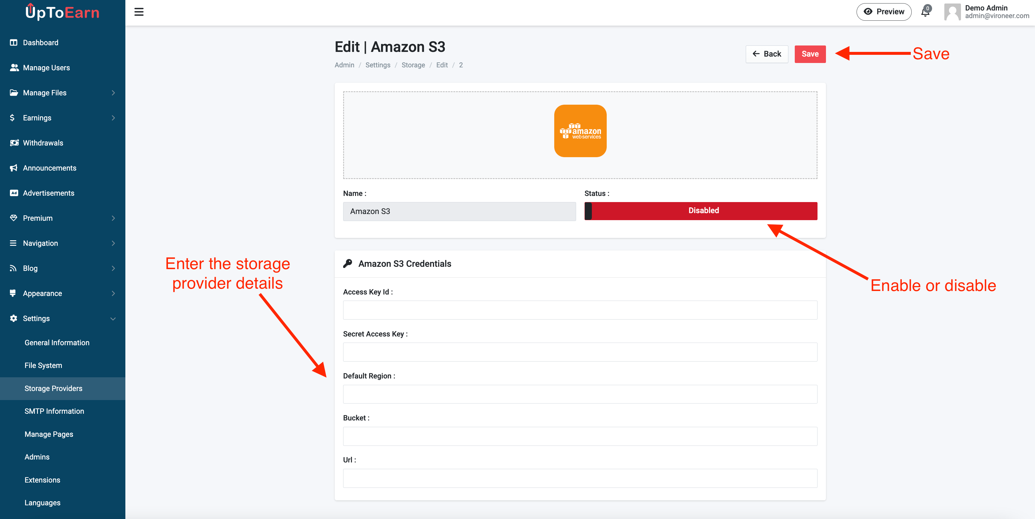 UpToEarn Documentation