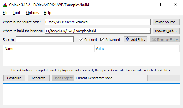vlSDK Building the UWP Example