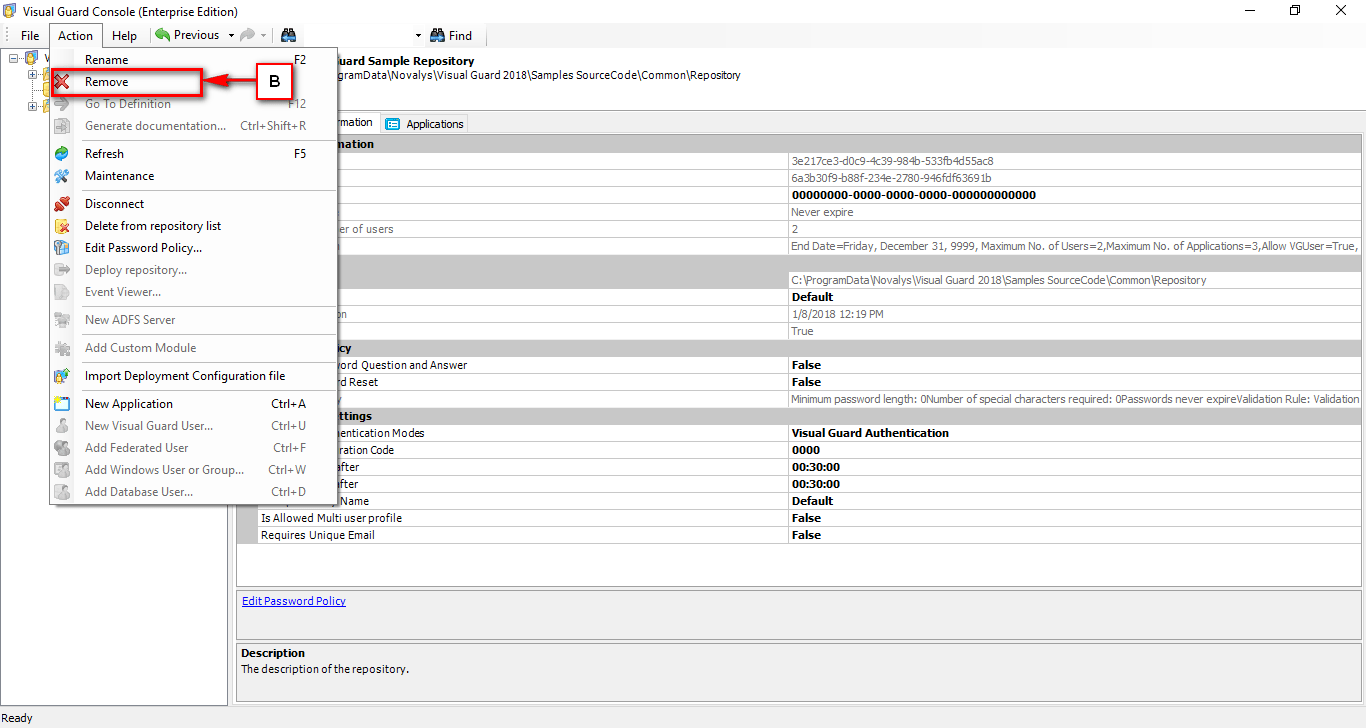 Remove Repository VisualGuard