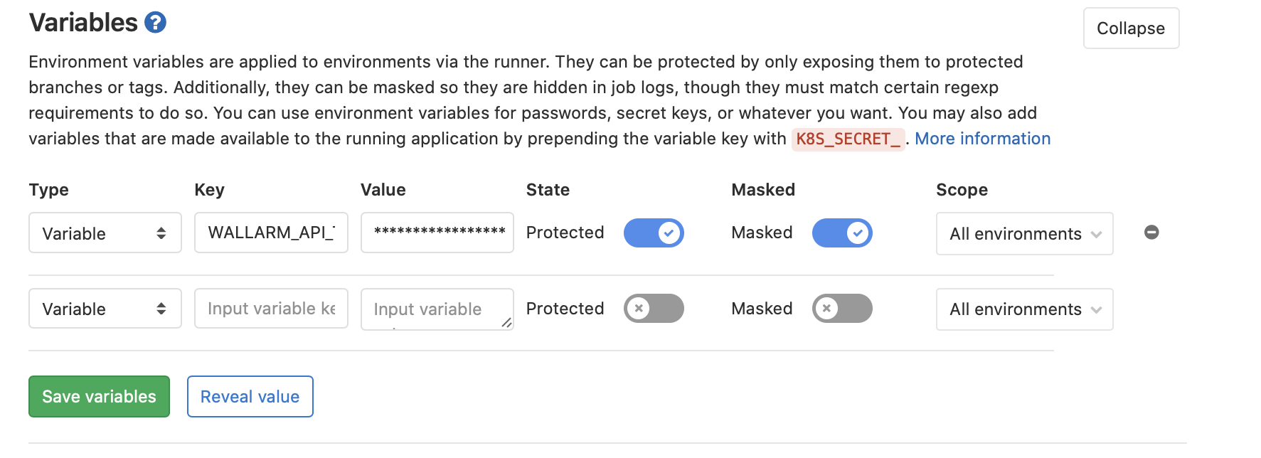 GitLab CI/CD Wallarm Documentation