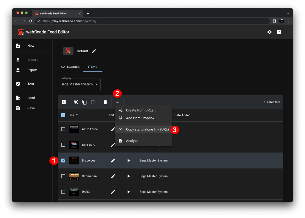 Standalone webЯcade Docs