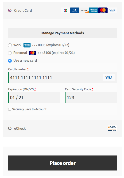 Intuit Payments Gateway