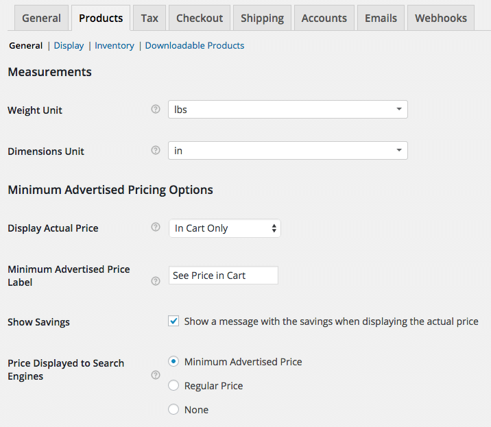 Minimum Advertised Price WooThemes