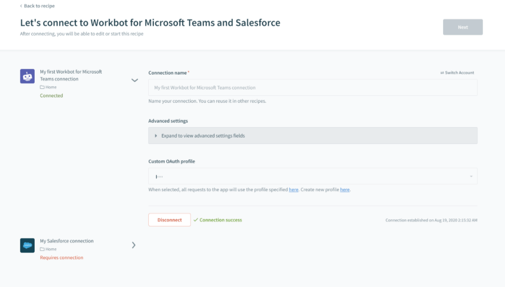 Getting started with Workbot for Microsoft Teams Workato Docs