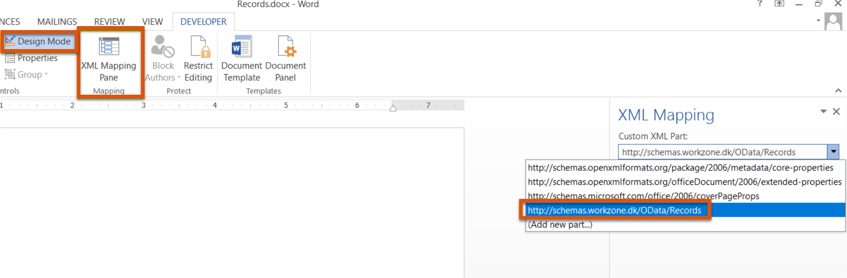 Add the content controls