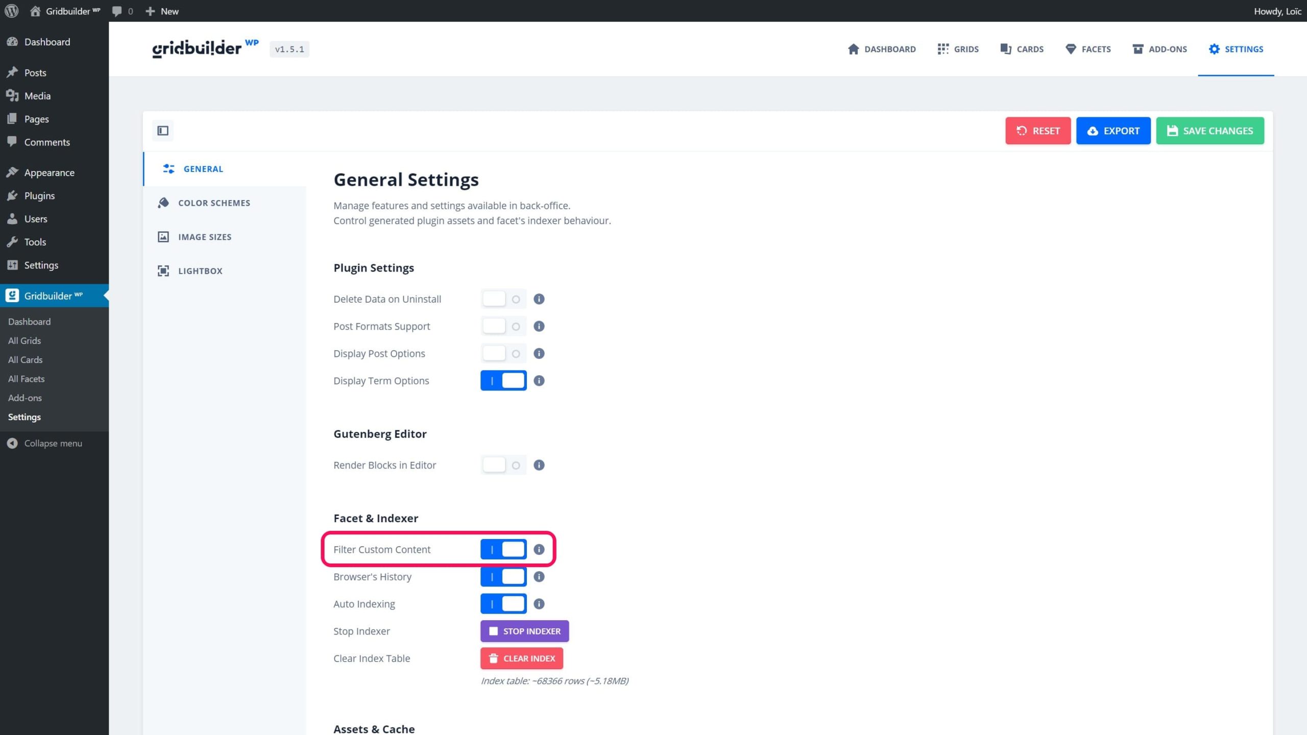 Filter Archive Pages Gridbuilder ᵂᴾ