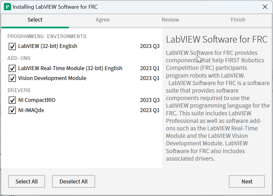 Select all of the products from the list.