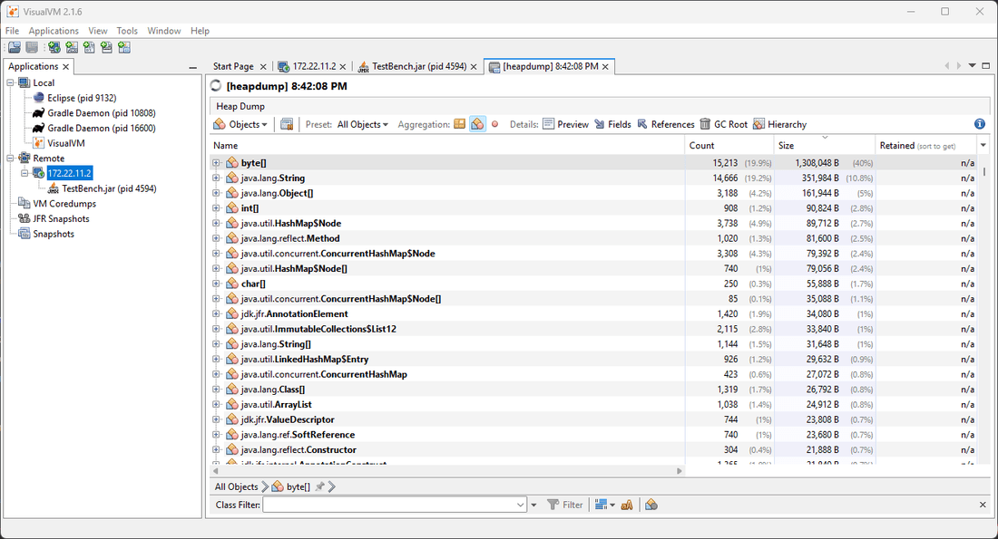 Profiling with VisualVM — FIRST Robotics Competition documentation