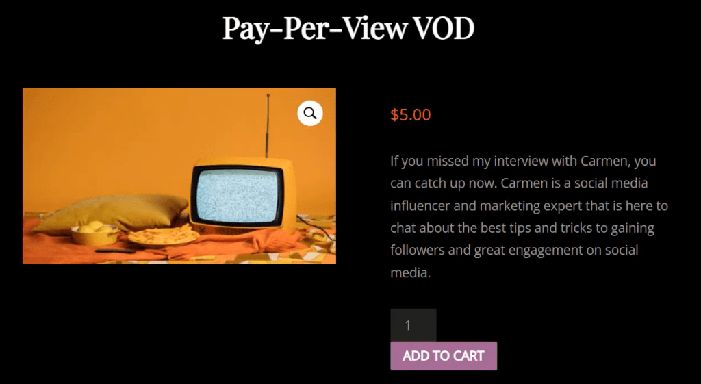 PayPerView VideoOnDemand WpStream Documentation