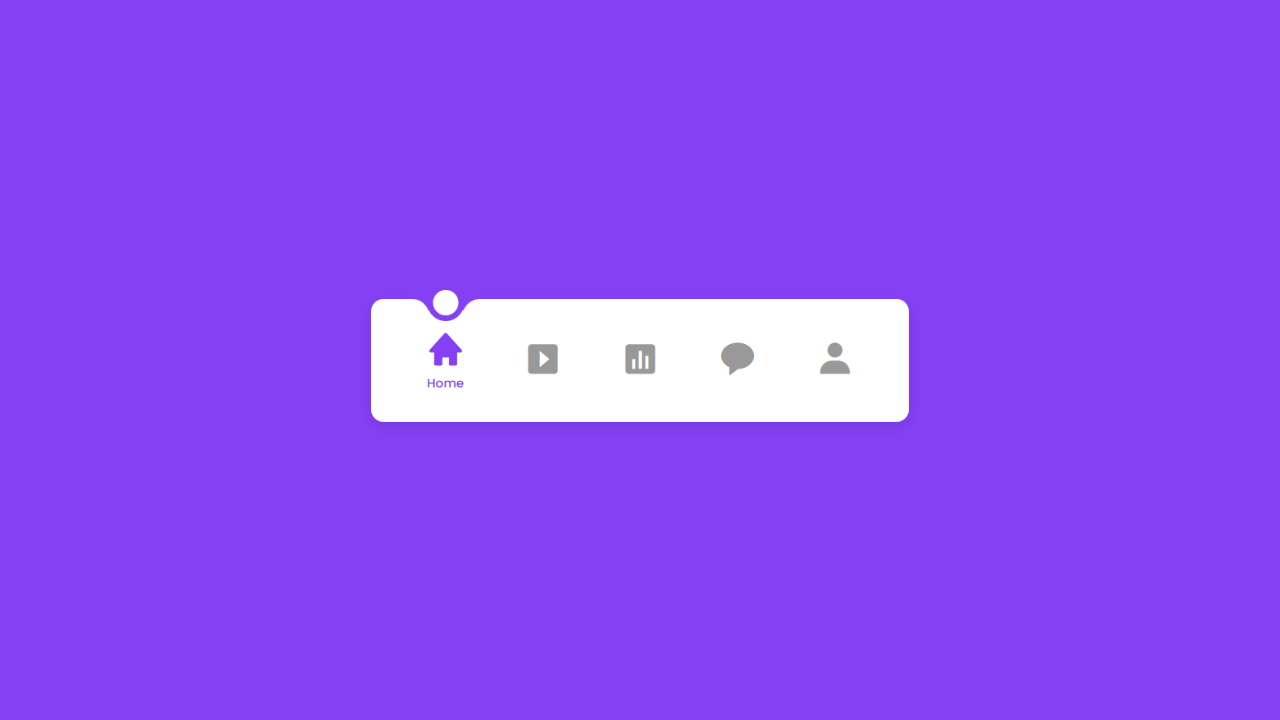 DocsAllOver Interactive Bottom Navigation Bar Indicator with CSS