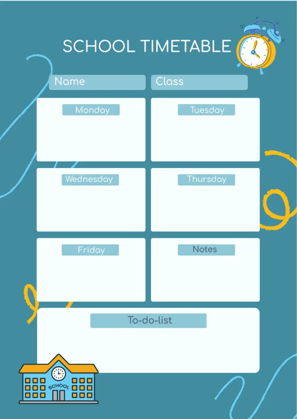 Free School Calendar Template For Google Docs