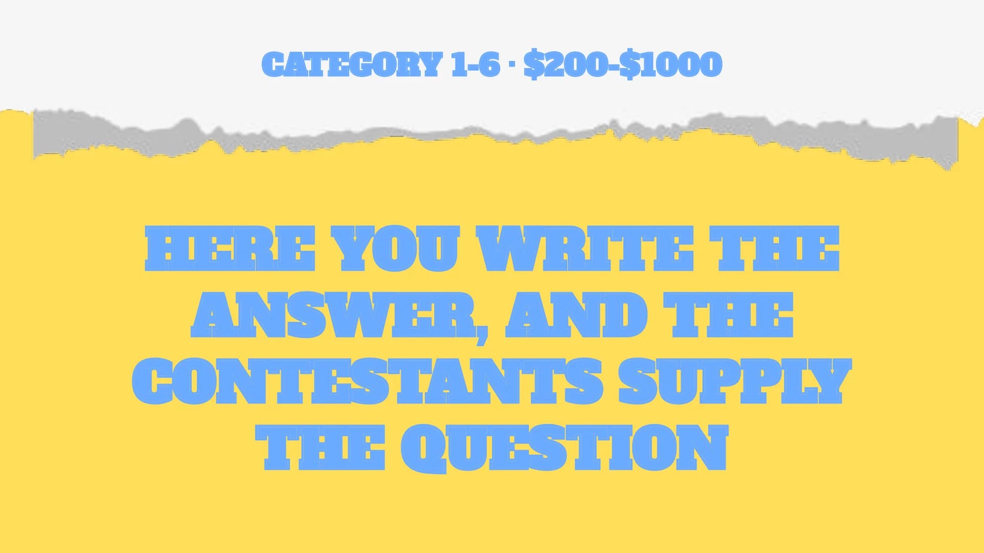 Classroom Jeopardy Template Free Google Slides Template NEW!