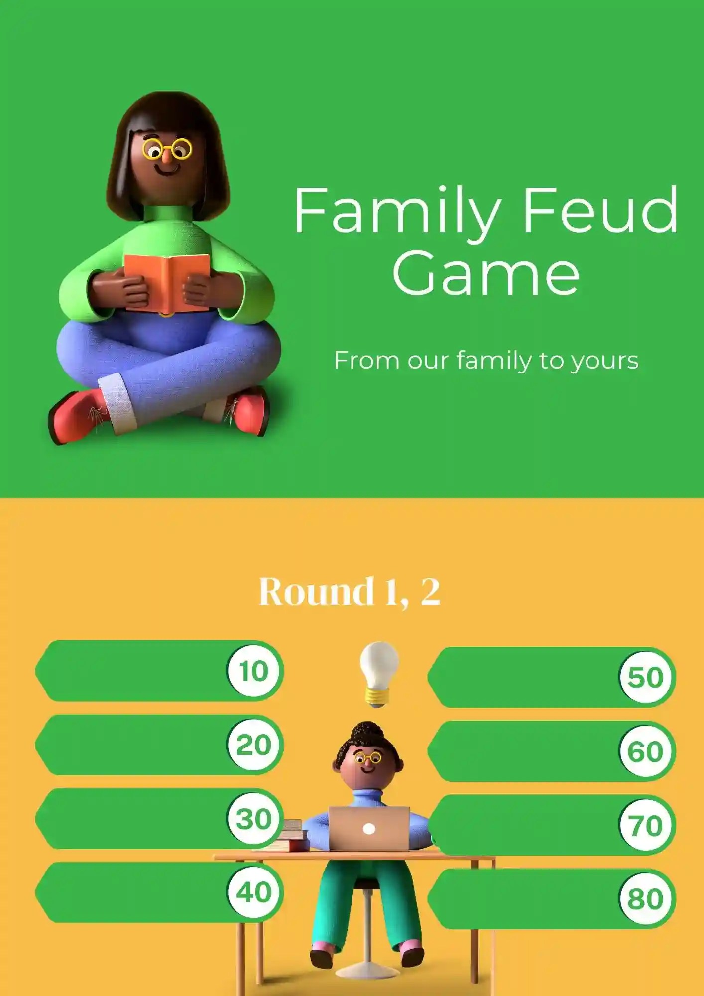 Family Feud Game Board Template Free Google Slides Template NEW!