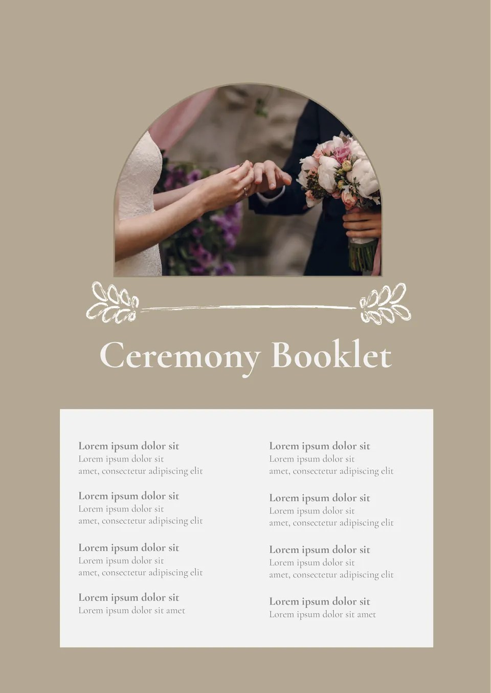 Free Ceremony Booklet Template For Google Docs